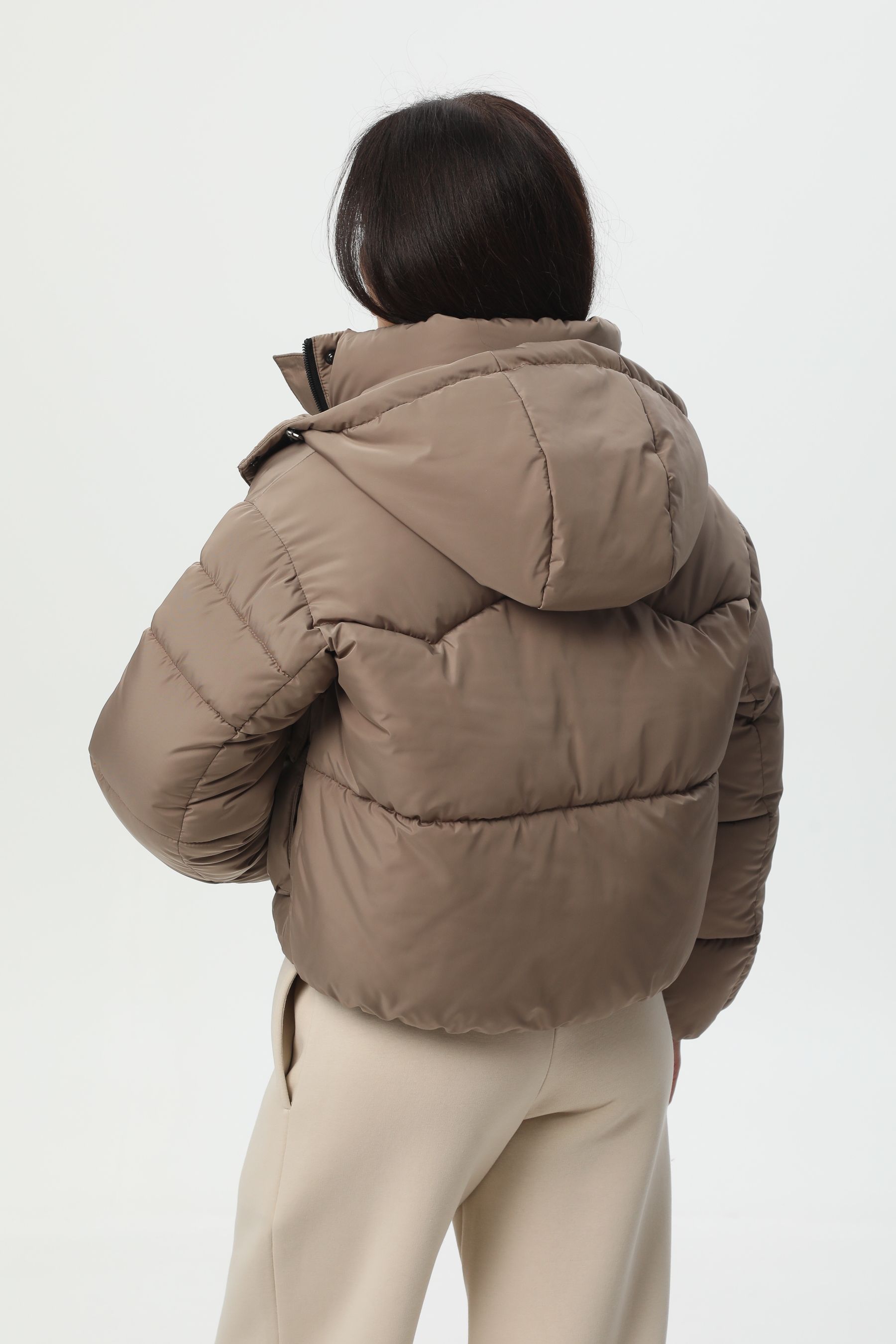 Коротка куртка-пуховик CozyShield мокко 1 559BSTNMCH фото