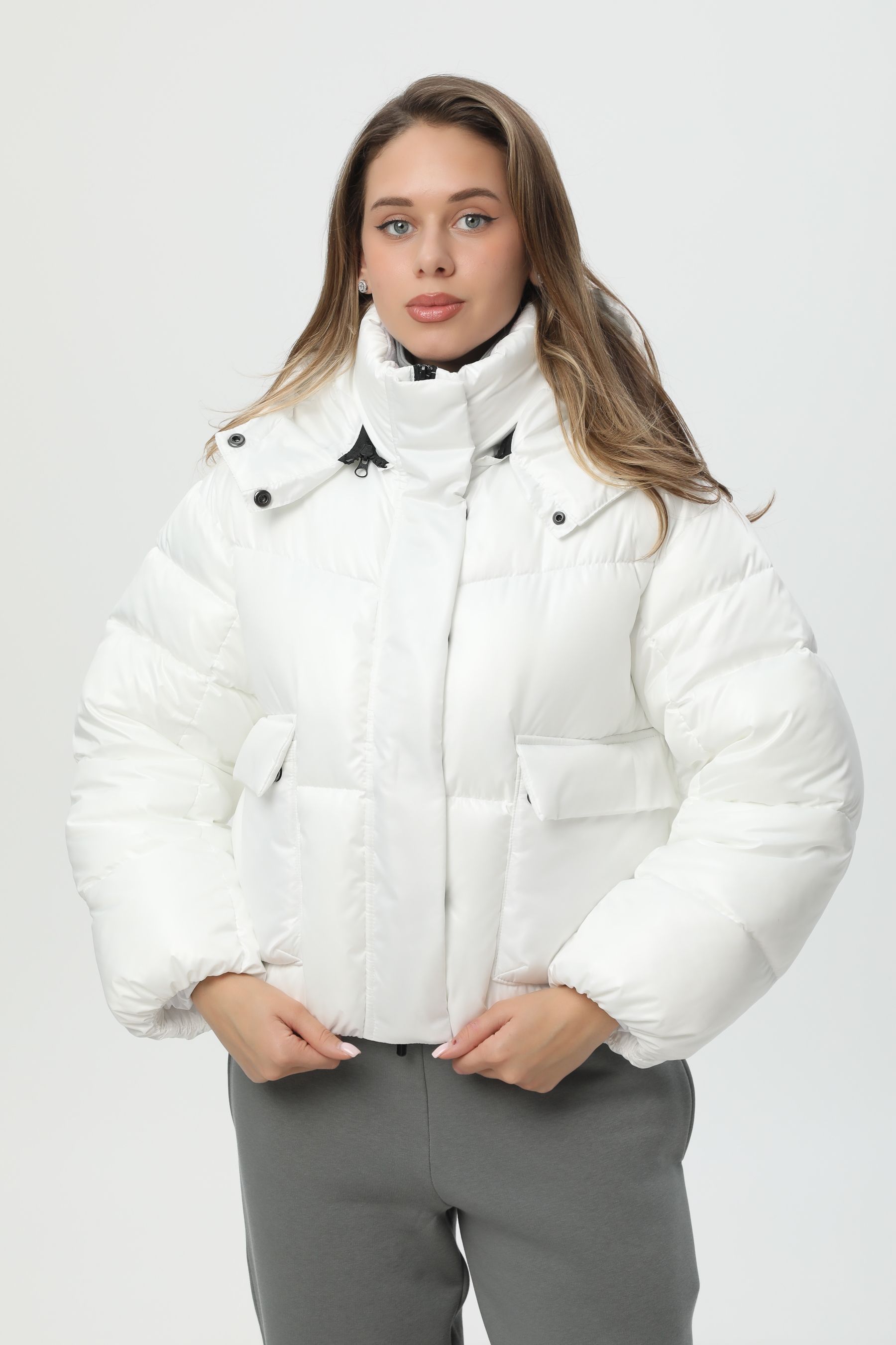 Коротка біла куртка-пуховик CozyShield 1 559BSTNWHT фото