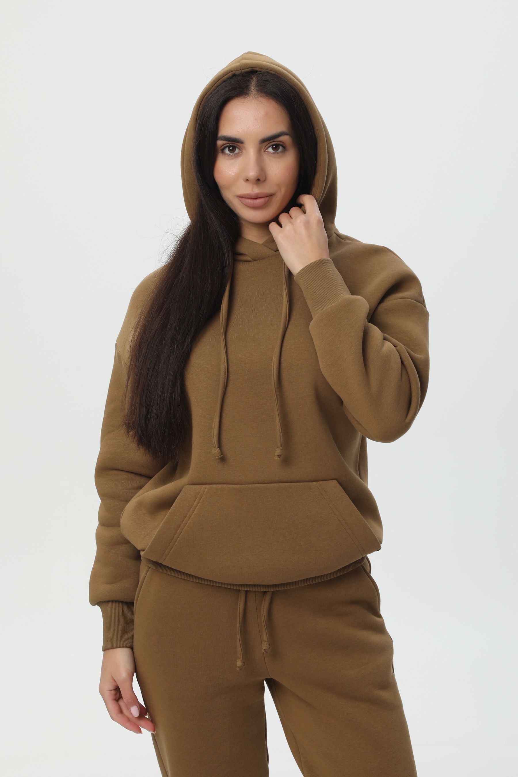 Костюм з худі класичного крою койот 1 257426BFCYT фото