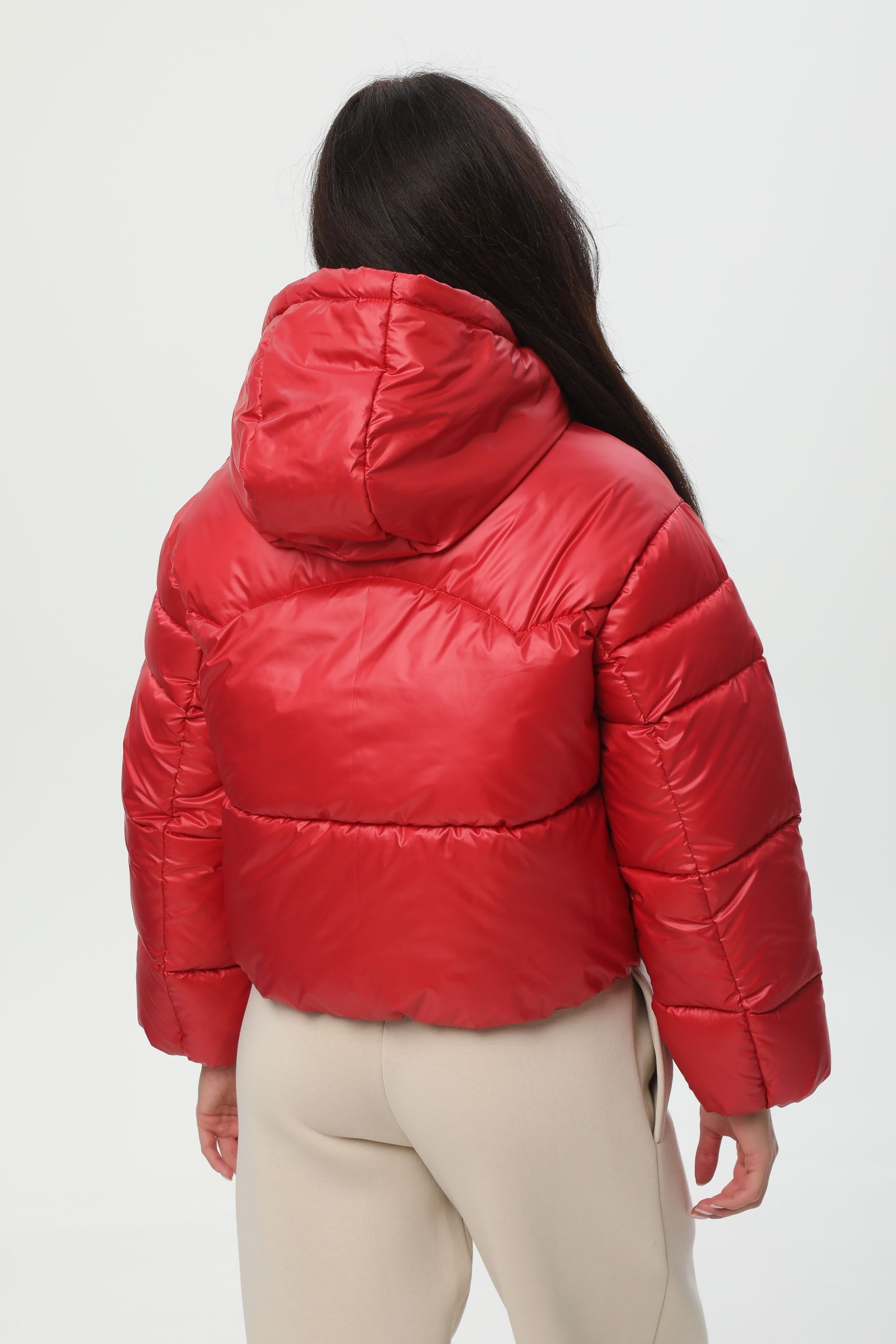 Коротка червона куртка-пуховик CozyShield 1 559OILRED фото